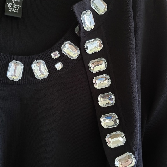 Cable & Gauge Rhinestone Top & Bolero Set Size L - Picture 6 of 10